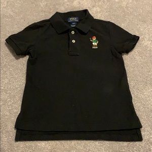 Polo Ralph Lauren black polo shirt.  boys 3T.